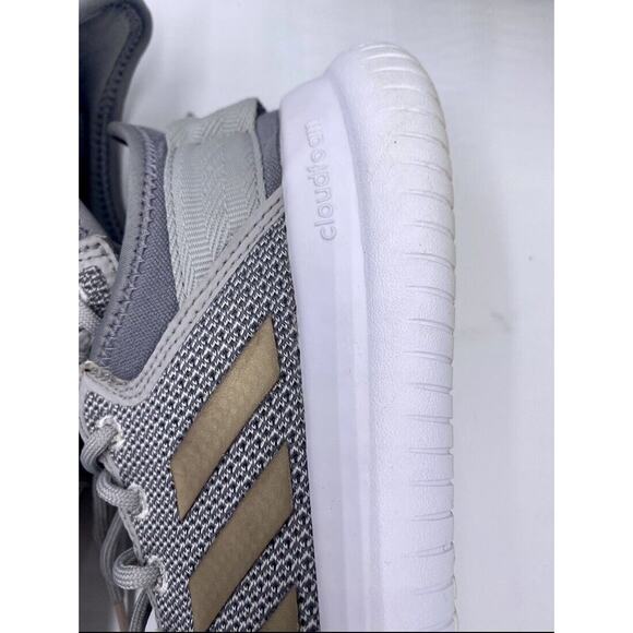 Adidas Cloudfoam QT FLEX Running Shoes Gray White Women's size 8.5 DA9835 - Picture 10 of 11